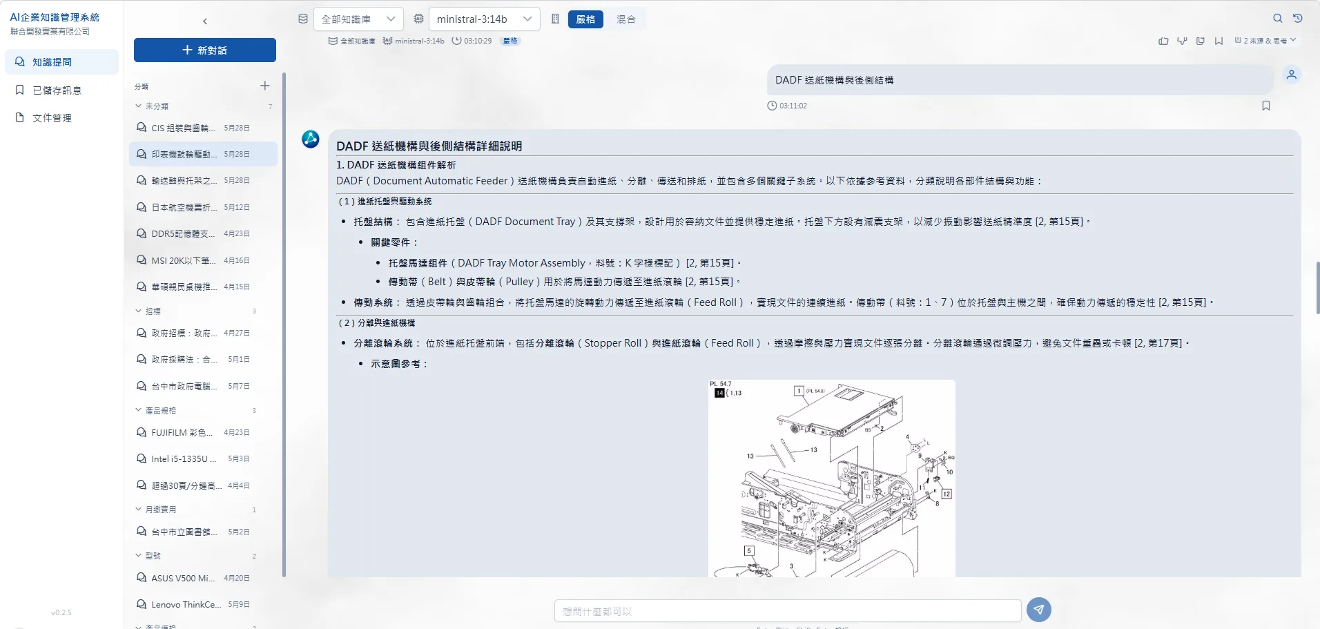 AI對話分析畫面